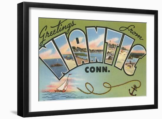 Greetings from Niantic, Connecticut-null-Framed Art Print