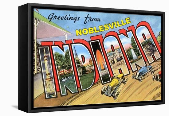 Greetings from Noblesville, Indiana-null-Framed Stretched Canvas