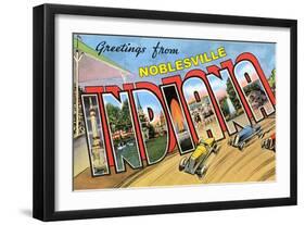 Greetings from Noblesville, Indiana-null-Framed Art Print