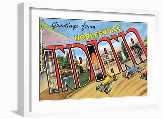 Greetings from Noblesville, Indiana-null-Framed Art Print