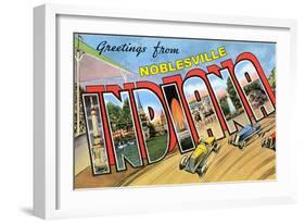 Greetings from Noblesville, Indiana-null-Framed Art Print