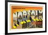 Greetings from Norfolk, Virginia-null-Framed Premium Giclee Print