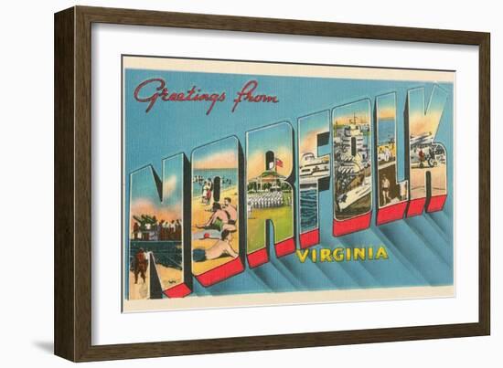 Greetings from Norfolk, Virginia-null-Framed Art Print