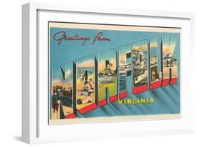 Greetings from Norfolk, Virginia-null-Framed Art Print