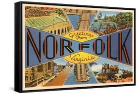 Greetings from Norfolk, Virginia-null-Framed Stretched Canvas