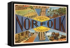 Greetings from Norfolk, Virginia-null-Framed Stretched Canvas