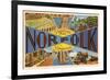 Greetings from Norfolk, Virginia-null-Framed Premium Giclee Print