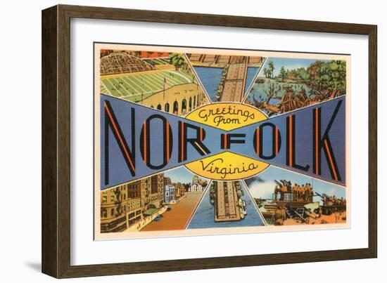 Greetings from Norfolk, Virginia-null-Framed Art Print