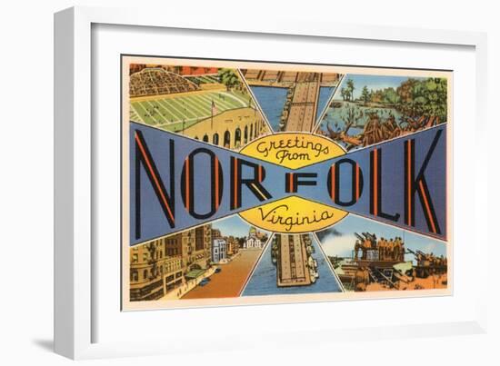 Greetings from Norfolk, Virginia-null-Framed Art Print