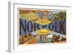 Greetings from Norfolk, Virginia-null-Framed Art Print
