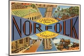 Greetings from Norfolk, Virginia-null-Mounted Art Print