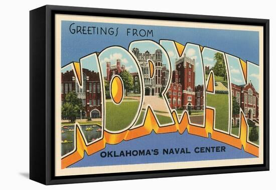 Greetings from Norman, Oklahoma-null-Framed Stretched Canvas