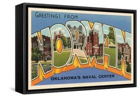 Greetings from Norman, Oklahoma-null-Framed Stretched Canvas