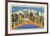 Greetings from Norman, Oklahoma-null-Framed Premium Giclee Print