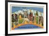 Greetings from Norman, Oklahoma-null-Framed Premium Giclee Print