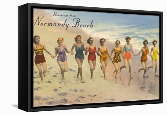 Greetings from Normandy Beach, New Jersey-null-Framed Stretched Canvas