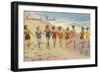 Greetings from Normandy Beach, New Jersey-null-Framed Art Print