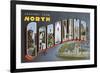 Greetings from North Carolina-null-Framed Premium Giclee Print