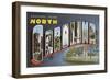 Greetings from North Carolina-null-Framed Art Print