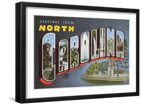 Greetings from North Carolina-null-Framed Art Print