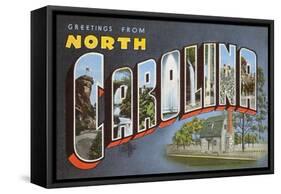 Greetings from North Carolina-null-Framed Stretched Canvas