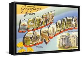 Greetings from North Carolina-null-Framed Stretched Canvas