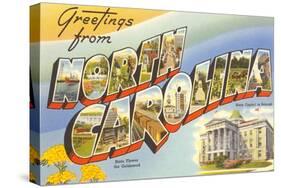 Greetings from North Carolina-null-Stretched Canvas
