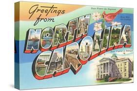 Greetings from North Carolina-null-Stretched Canvas