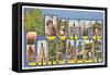 Greetings from North Carolina-null-Framed Stretched Canvas