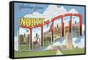 Greetings from North Dakota-null-Framed Stretched Canvas