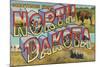 Greetings from North Dakota-null-Mounted Art Print