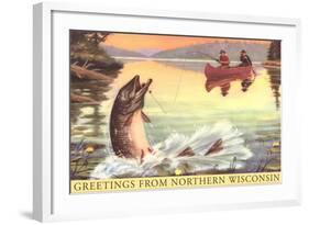 Greetings from Northern Wisconsin-null-Framed Art Print