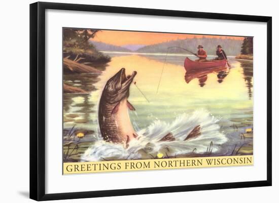 Greetings from Northern Wisconsin-null-Framed Art Print