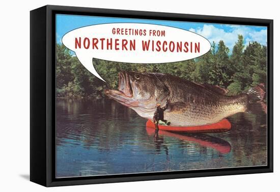 Greetings from Northern Wisconsin-null-Framed Stretched Canvas