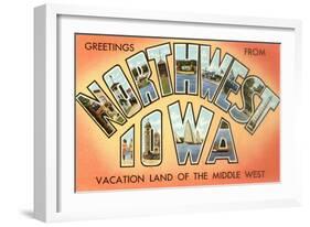 Greetings from Northwest Iowa-null-Framed Art Print