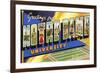 Greetings from Notre Dame, South Bend, Indiana-null-Framed Premium Giclee Print