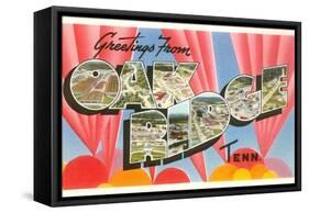 Greetings from Oak Ridge, Tennessee-null-Framed Stretched Canvas