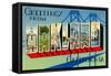 Greetings from Oakland, California-null-Framed Stretched Canvas