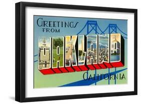 Greetings from Oakland, California-null-Framed Art Print