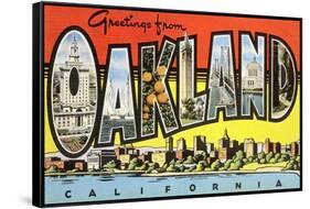 Greetings from Oakland, California-null-Framed Stretched Canvas