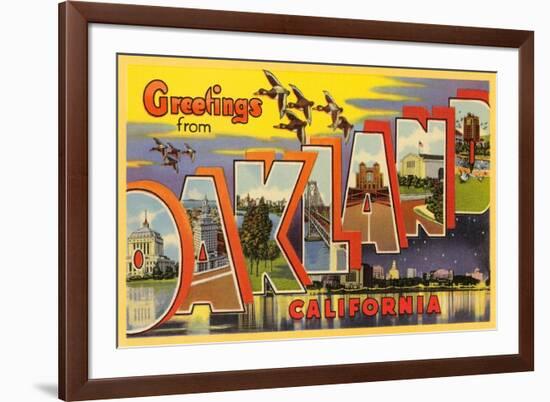 Greetings from Oakland, California-null-Framed Premium Giclee Print