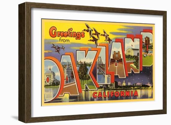 Greetings from Oakland, California-null-Framed Art Print