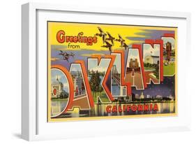 Greetings from Oakland, California-null-Framed Art Print