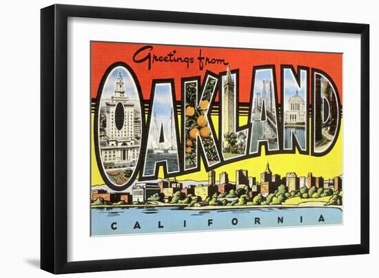 Greetings from Oakland, California-null-Framed Art Print