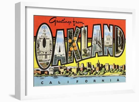 Greetings from Oakland, California-null-Framed Art Print