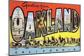 Greetings from Oakland, California-null-Mounted Art Print