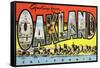 Greetings from Oakland, California-null-Framed Stretched Canvas