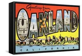 Greetings from Oakland, California-null-Framed Stretched Canvas