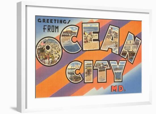 Greetings from Ocean City, Maryland-null-Framed Art Print