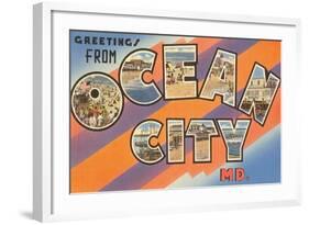 Greetings from Ocean City, Maryland-null-Framed Art Print